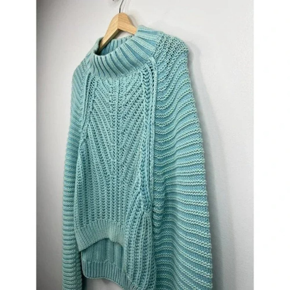 Free People Sweetheart Women's Sweater Ocean Pearl Blue Size: Medium NWT - Picture 4 of 9